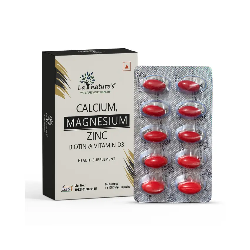 Calcium Magnesium Zinc with Biotin and Vit D3 30 Softgel