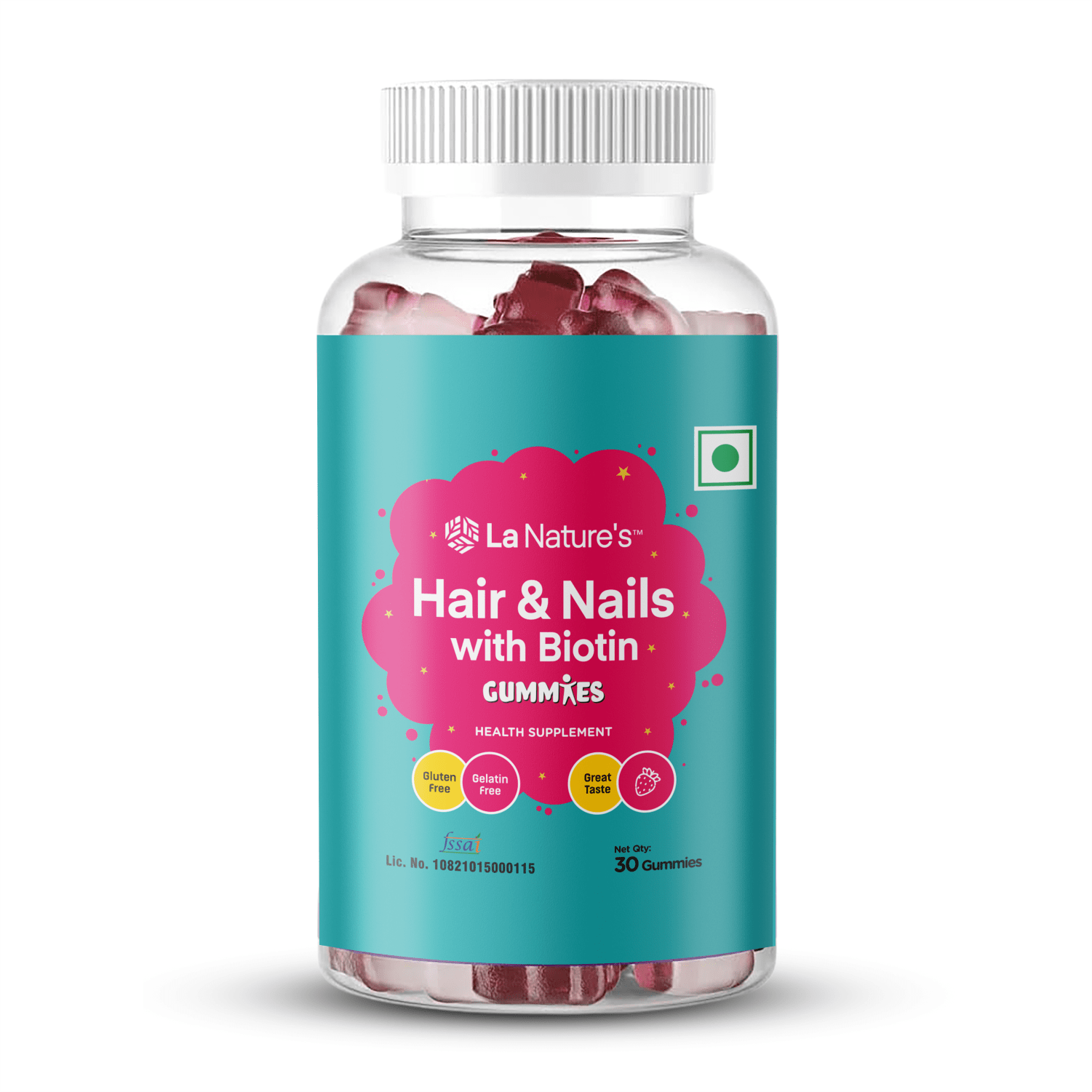 Hair Skin and Nails with Biotin Gummies